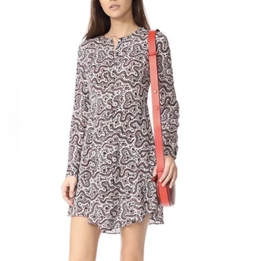 A.L.C. Randi Silk Floral Mini Dress Red Multi Size 0 Luxe Lightweight Romantic